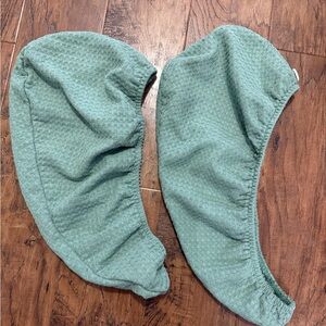 Green Textured Hair Wraps